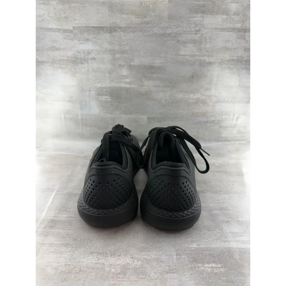 Crocs LiteRide Pacer Men Black Lace Up Sneakers 204967 Size 9